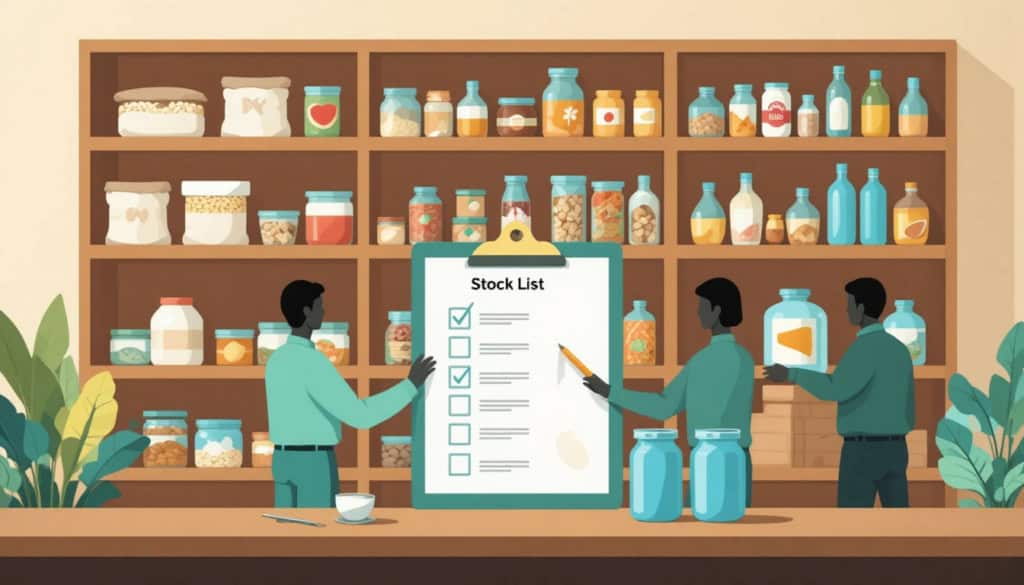 Liste de stock alimentaire
