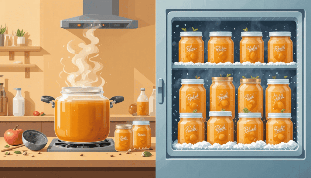 Congeler ou stériliser son bouillon maison