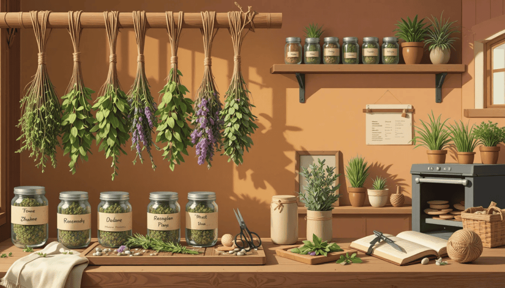 sécher herbes aromatiques