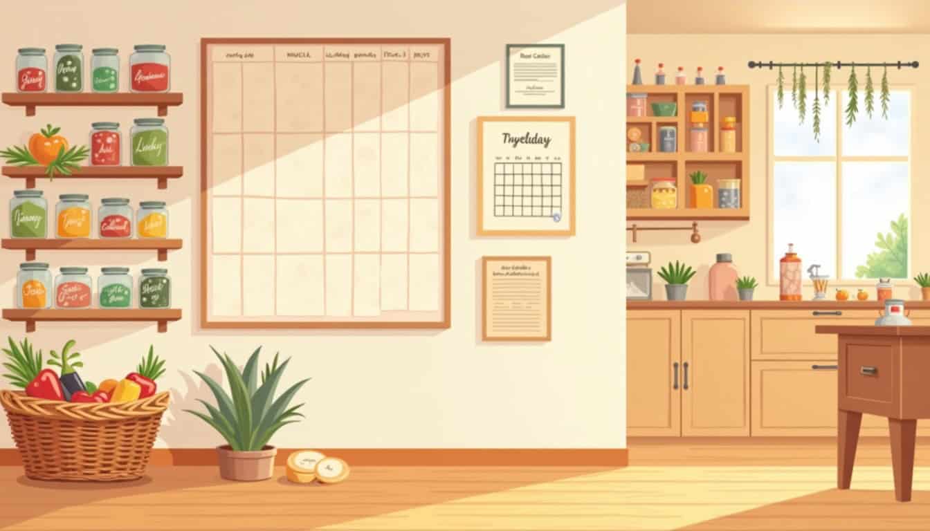 Organisation familiale résiliente : planification saisonnière, gestion des stocks et routines du quotidien